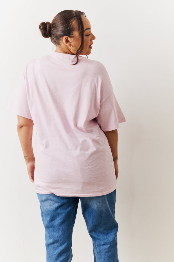In The Style In The Style Bow Motif T-Shirt Light Pink