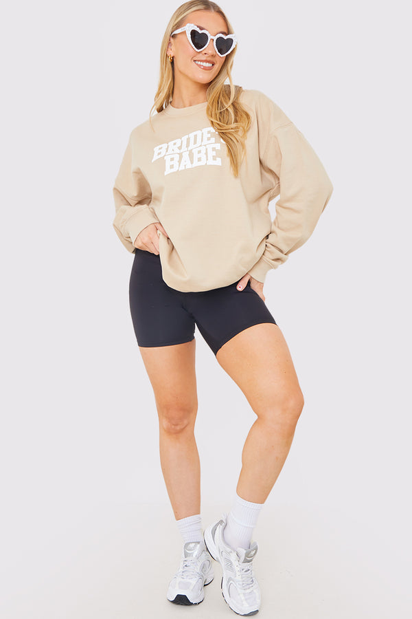 In The Style In The Style Bride Babe's Crew Neck Sweatshirt Stone