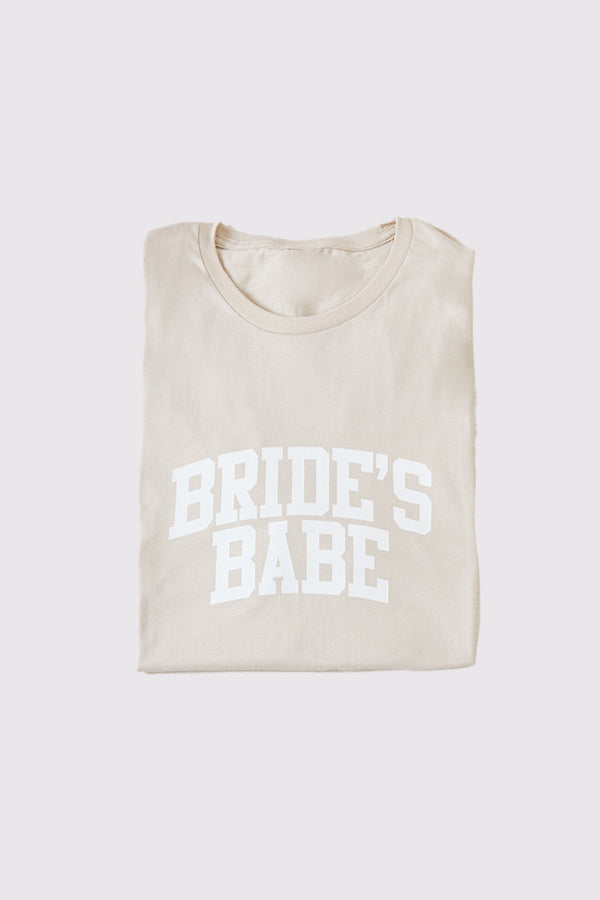 In The Style In The Style Bride's Babe Crew Neck T-Shirt Stone