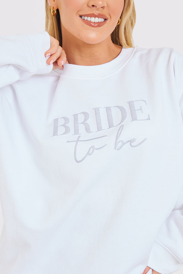 In The Style In The Style Bride To Be Crew Slogan Sweatshirt Silver
