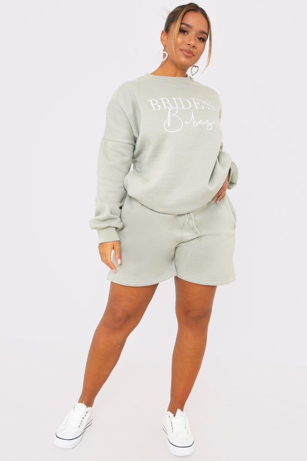 In The Style In The Style Brides Babes Sweatshirt Sage