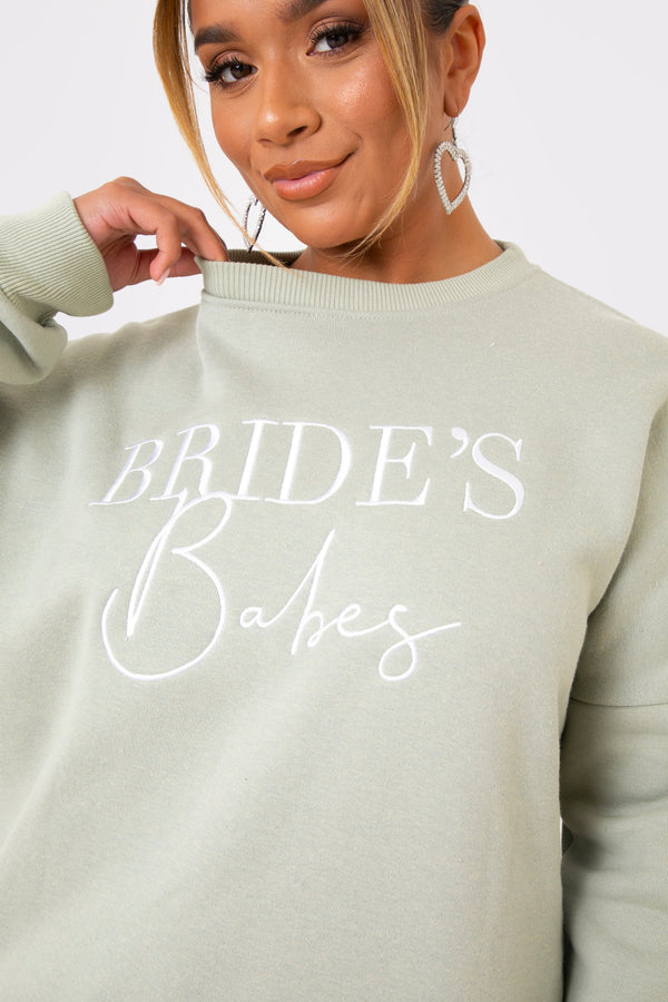 In The Style In The Style Brides Babes Sweatshirt Sage