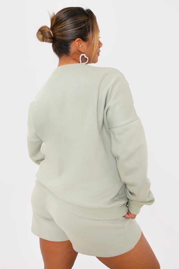 In The Style In The Style Brides Babes Sweatshirt Sage