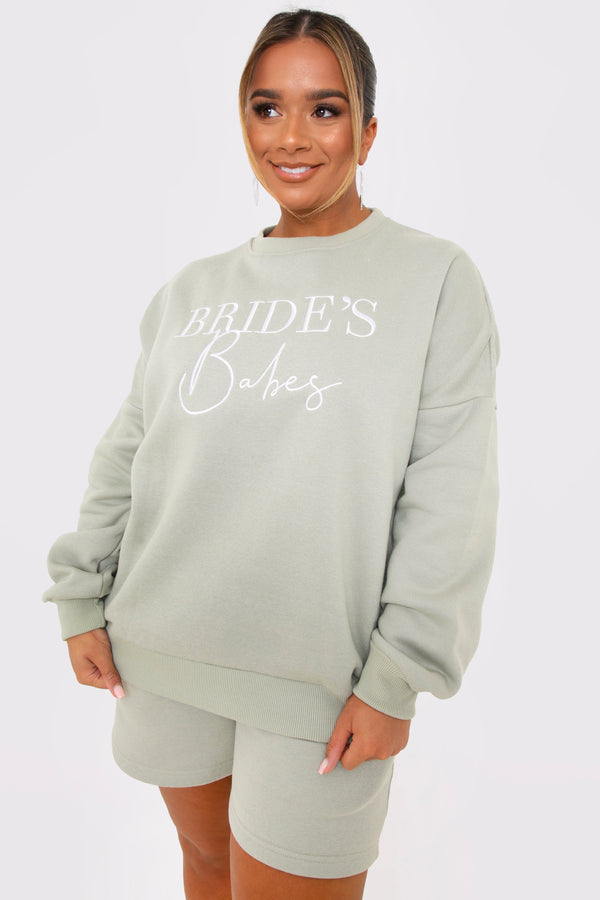 in the style In The Style Brides Babes Sweatshirt Sage