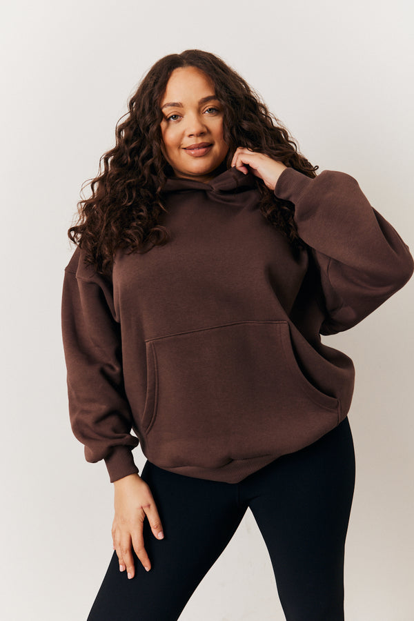 in the style In The Style Brown Oversized Hoodie Brown