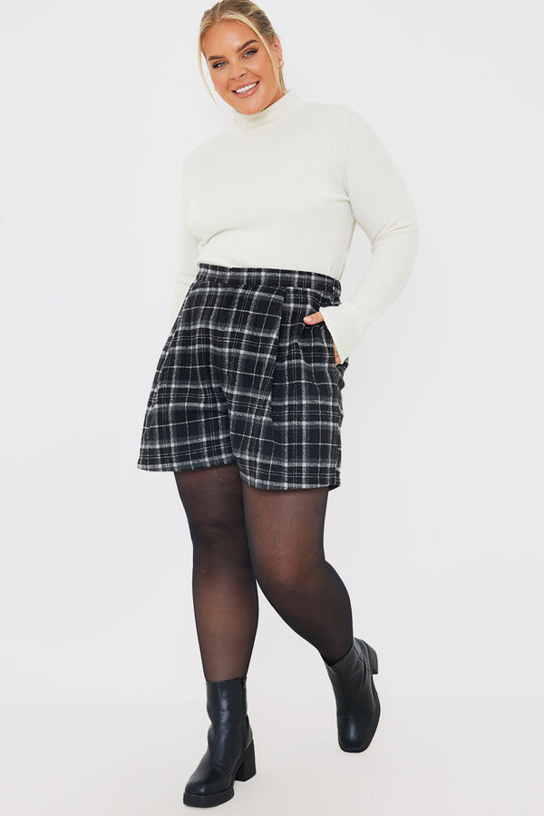 In The Style In The Style Brushed Rib High Neck Long Sleeve Top White