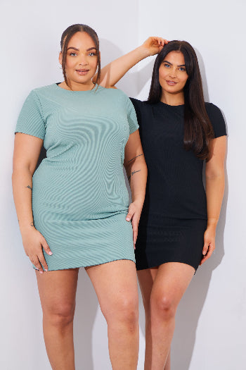 in the style In the Style Cap Sleeve Reversible Mini Dress Black