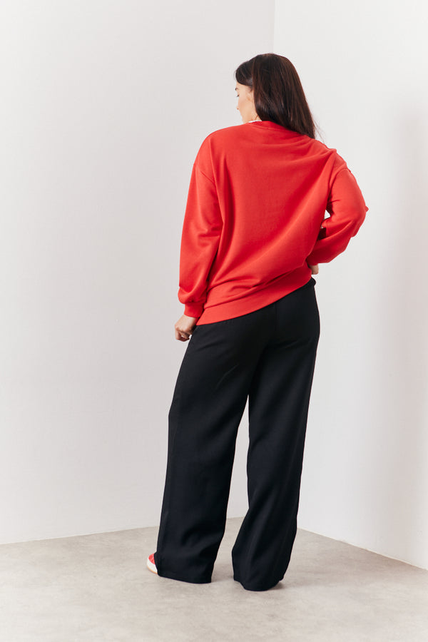 In The Style In The Style Chicago Slogan Sweatshirt Red