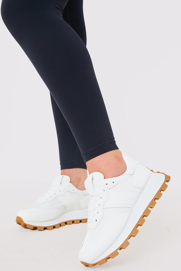 in the style In The Style Chunky Rigged Sole Sports Trainer White