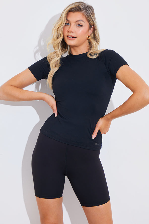 In The Style In The Style Contour High Waisted Cycling Shorts Black