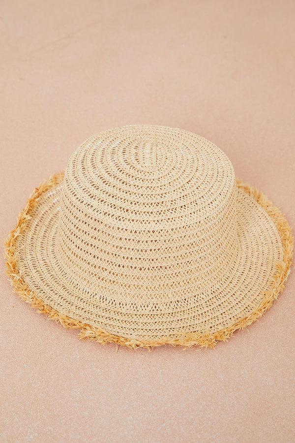 In The Style In The Style Contrast Trim Summer Hat Cream