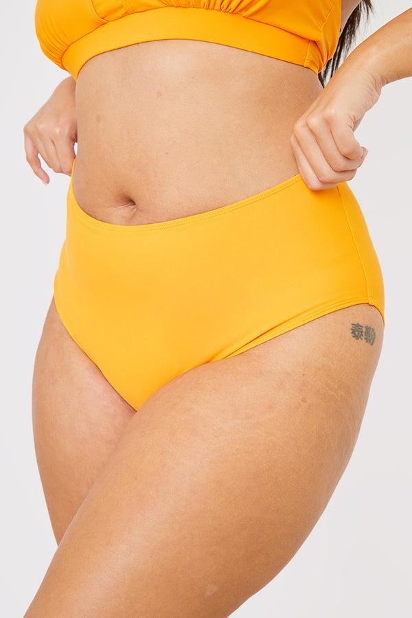 In The Style In The Style Control High Waisted Bikini Bottoms Orange