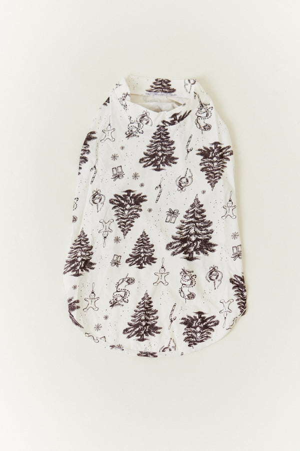 In The Style In The Style Cream Christmas Tree Matching Dog Coat Cream