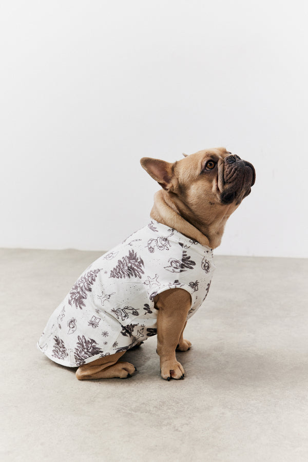 in the style In the Style Cream Christmas Tree Matching Dog Coat Cream