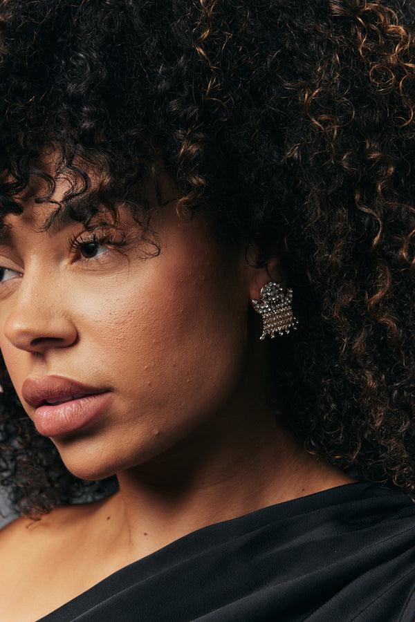 in the style In The Style Diamante Ghost Earrings Gold