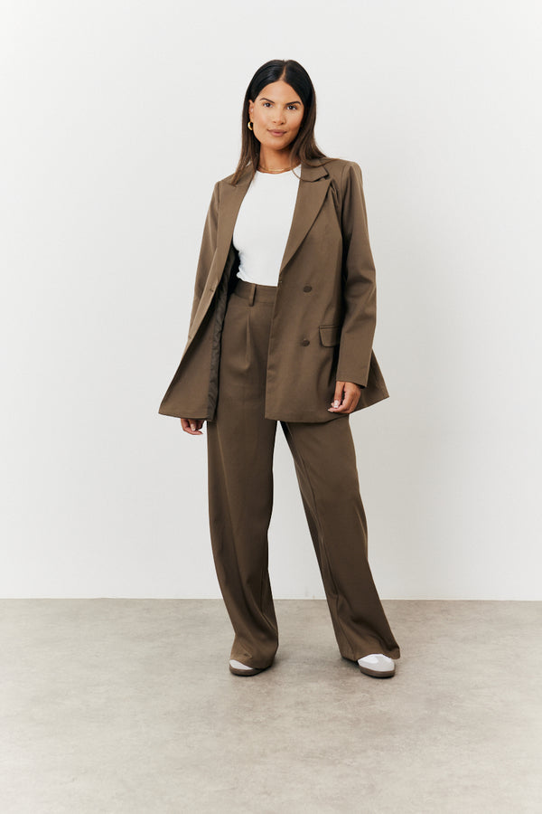 in the style In The Style Double Breasted Tailored Co-Ord Blazer Camel