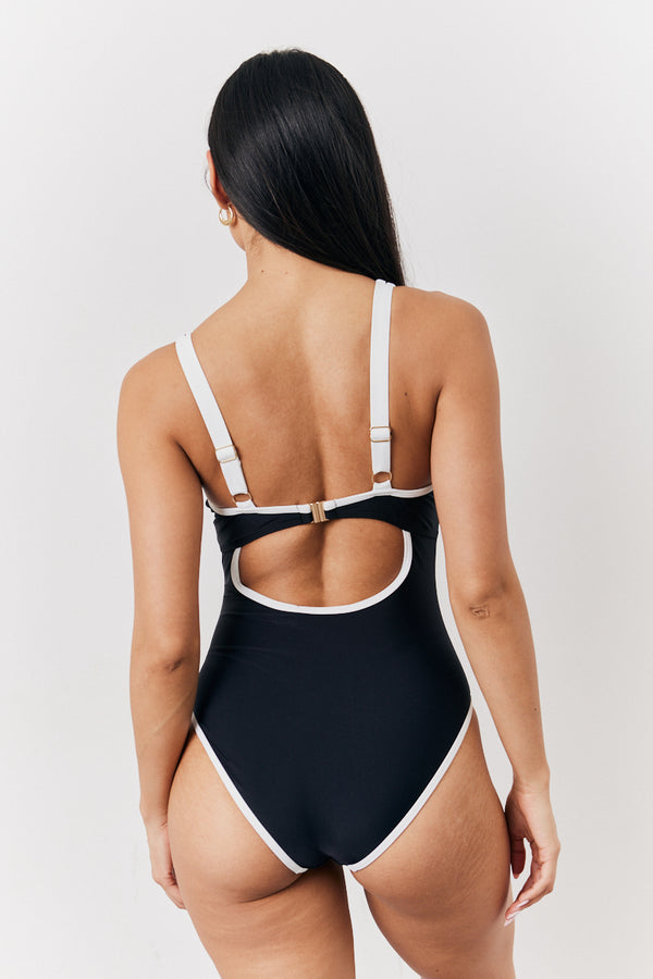 In The Style Fits Black U Bar Swimsuit Black