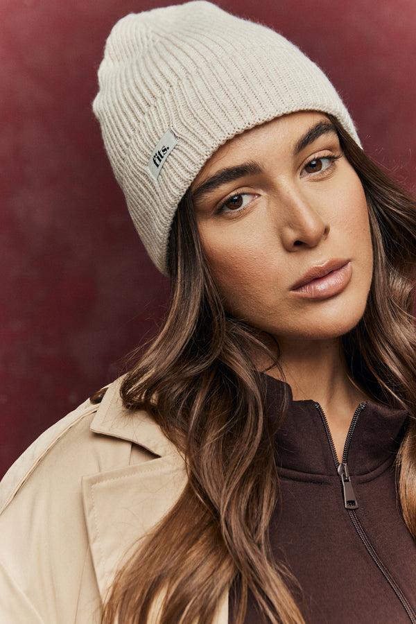 in the style Fits FITS Knitted Beanie Camel