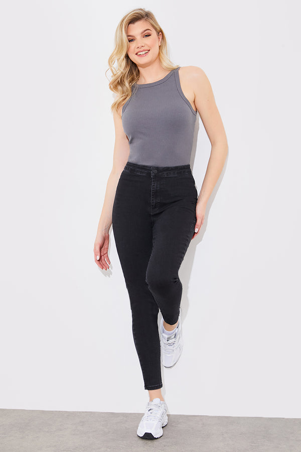 In The Style Fits Jegging Jeans Black