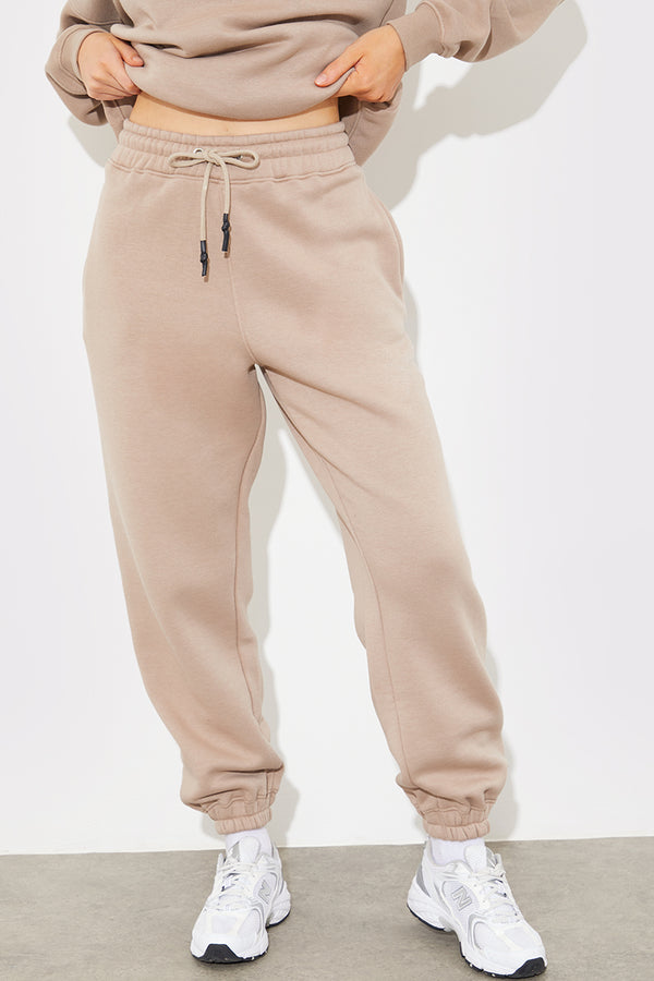 In The Style Fits Jersey Cuff Leg Jogger Mocha