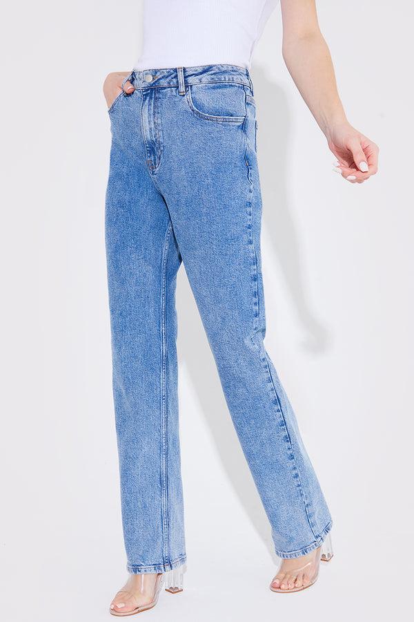 In The Style Fits Straight Leg Jean Blue