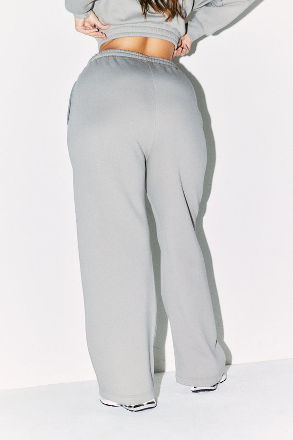 In The Style Fits Wide Leg Co-Ord Jogger Slate