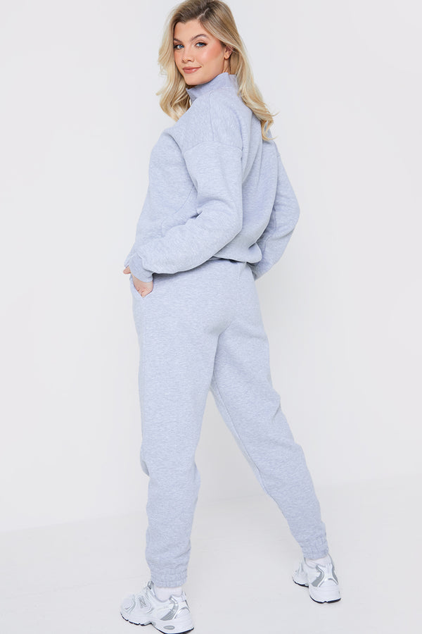 In The Style In The Style Fleeceback Cuff Oversized Jogger Grey