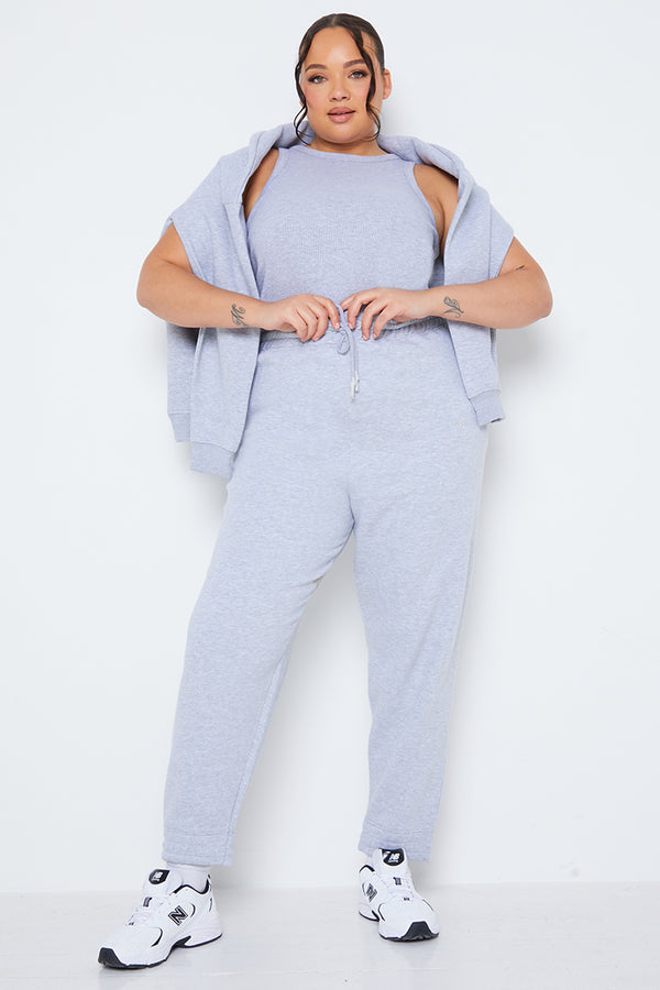 In The Style In The Style Fleeceback Cuff Oversized Jogger Grey