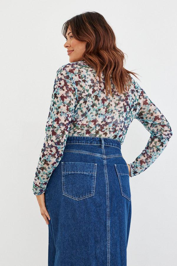 In The Style In The Style Floral Mesh T-Shirt Print