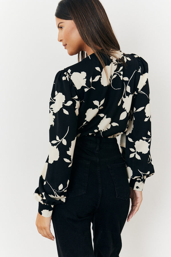 In The Style In The Style Floral Wrap Bodysuit Print