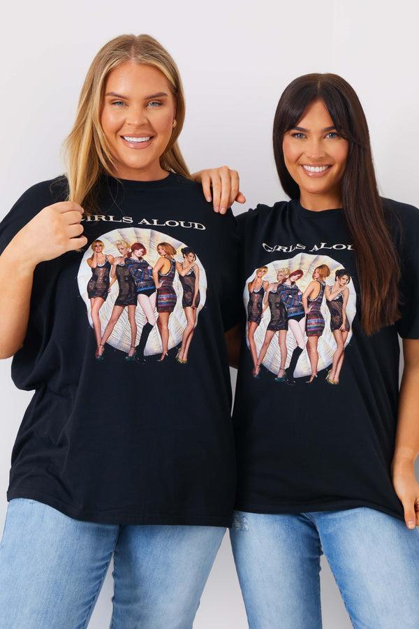 in the style In The Style Girls Aloud Gold Slogan T-Shirt Black