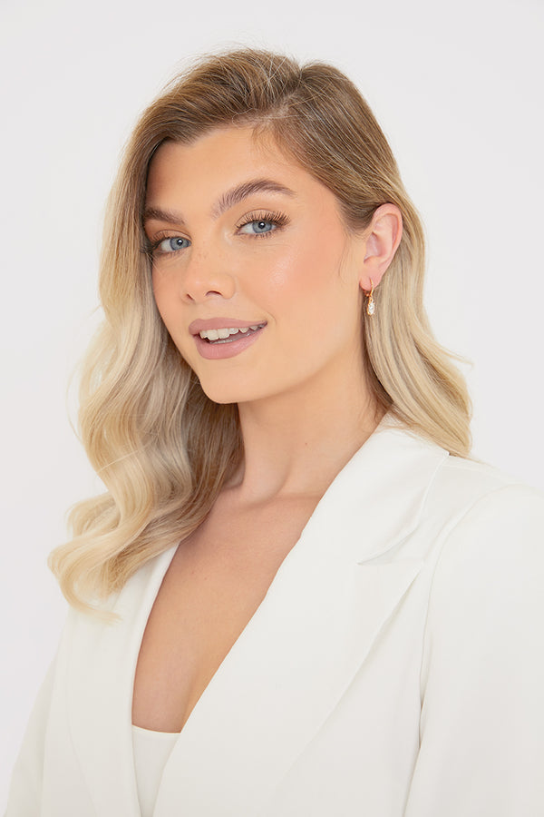 In The Style In The Style Gold 3 Pack Diamante Earrings Gold