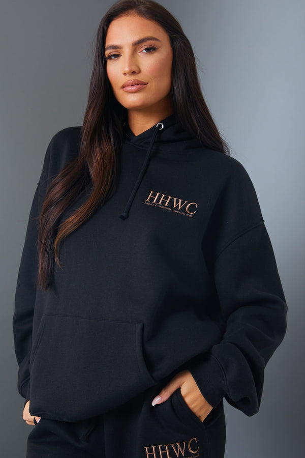 in the style In the Style Health and Happiness' Slogan Hoodie Black
