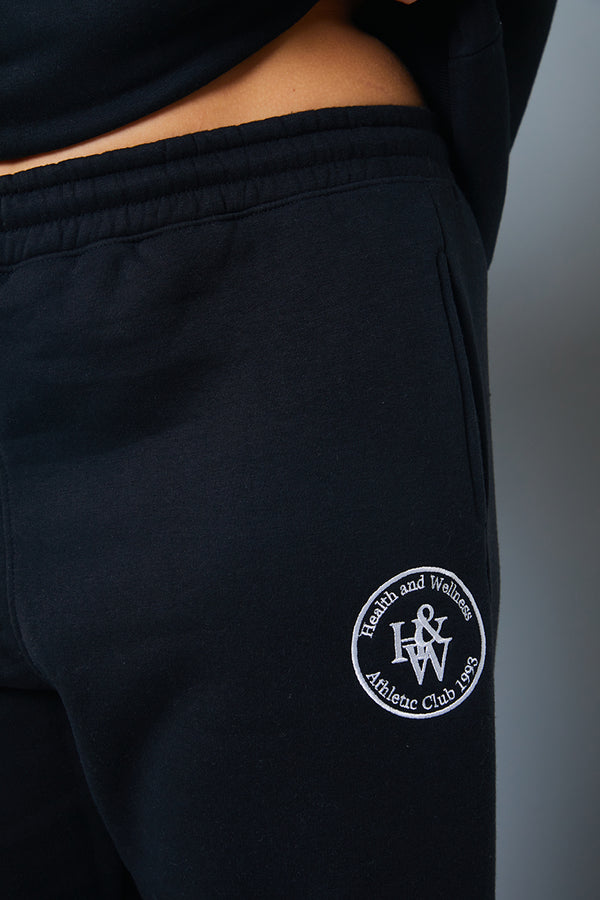 In The Style In The Style Health And Wellness' Slogan Jogger Black