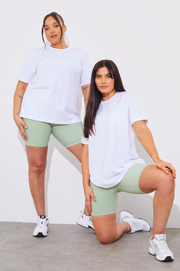 In The Style In The Style High Waisted Sculpt And Control Cycling Shorts Sage