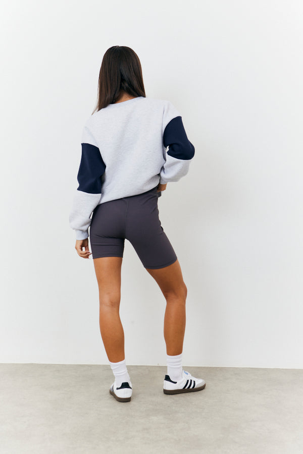 In The Style In The Style High Waisted Sculpt And Control Cycling Shorts Charcoal