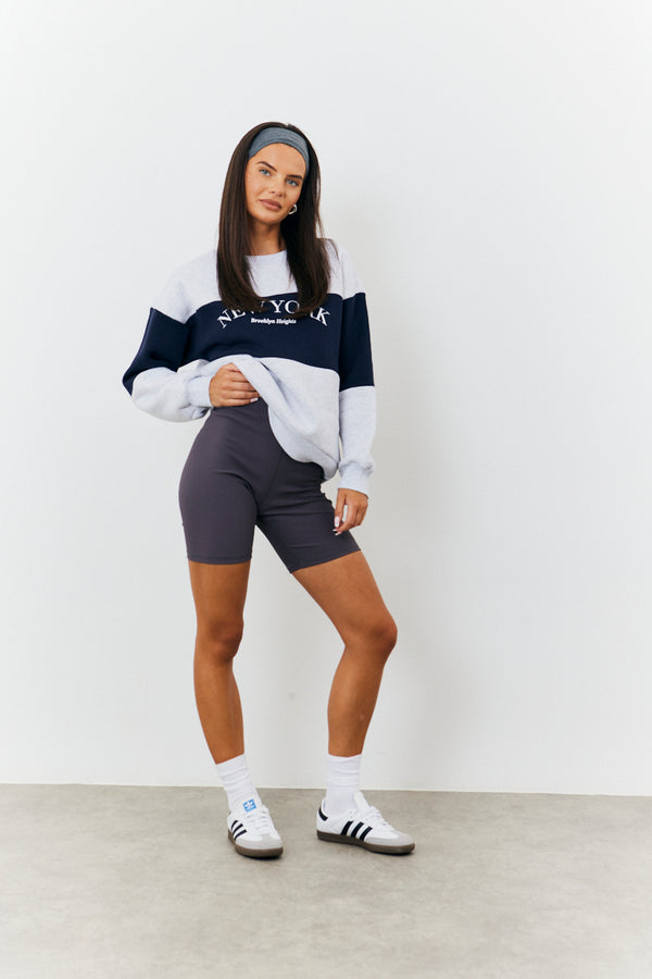 in the style In The Style High Waisted Sculpt and Control Cycling Shorts Charcoal