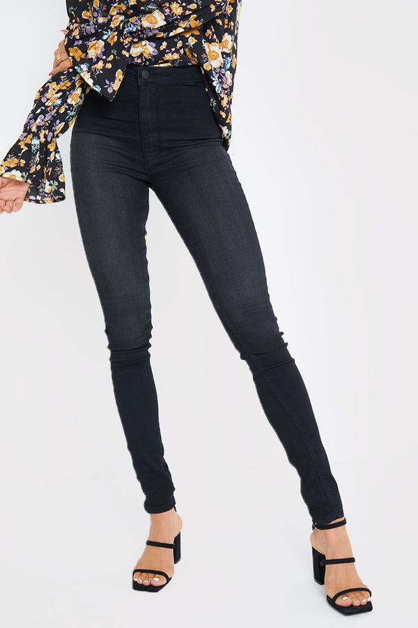 In The Style In The Style High Waisted Stretch Jegging Jeans Black