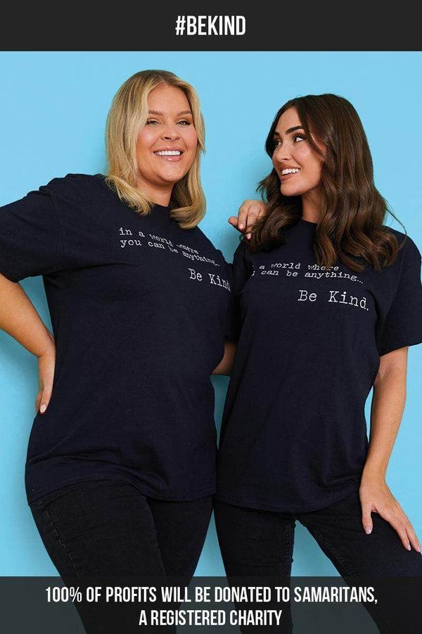 in the style In The Style 'IN A WORLD WHERE YOU CAN BE ANYTHING BE KIND' T-SHIRT White