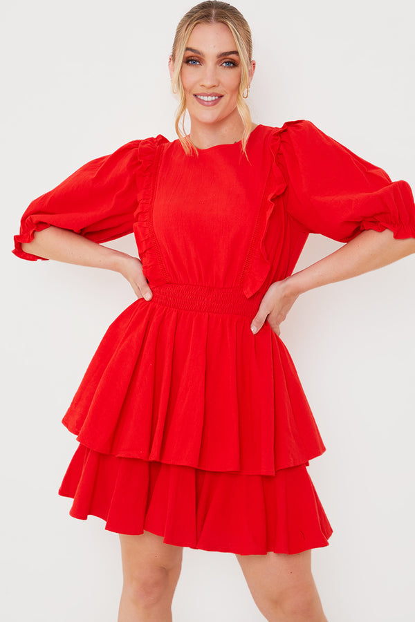 in the style In the Style Afternoon Tea Dress Red