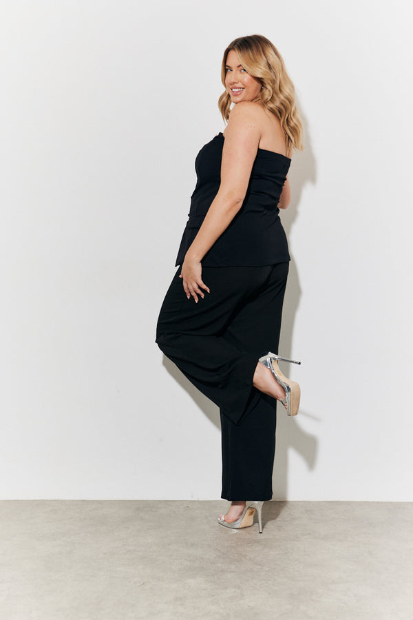 In The Style In The Style Bandeau Waistcoat Black