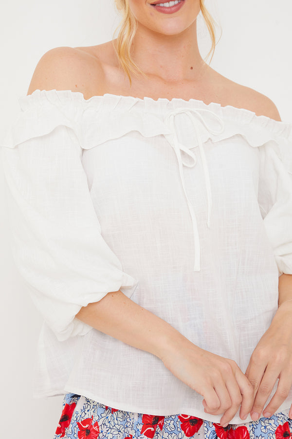 In The Style In The Style Belle Blouse White