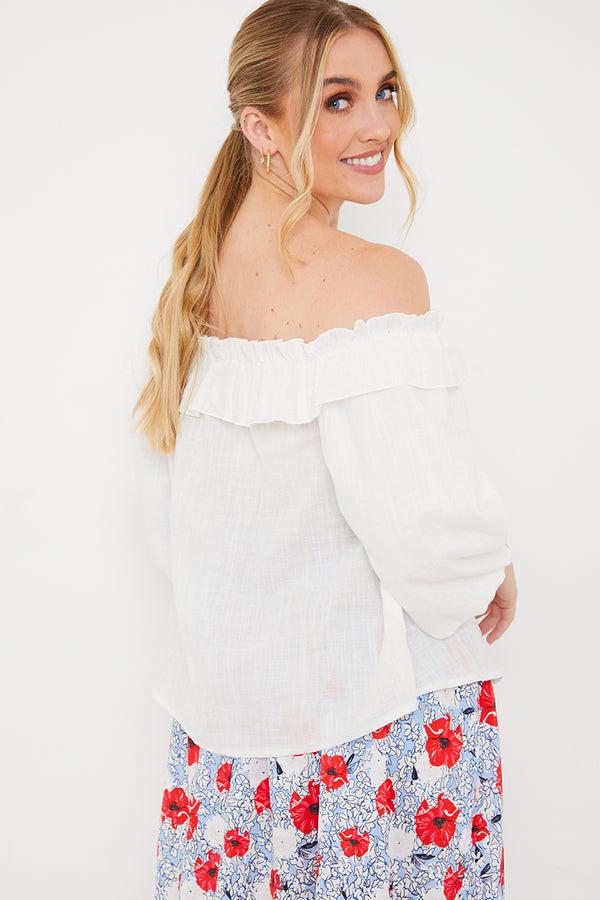 In The Style In The Style Belle Blouse White