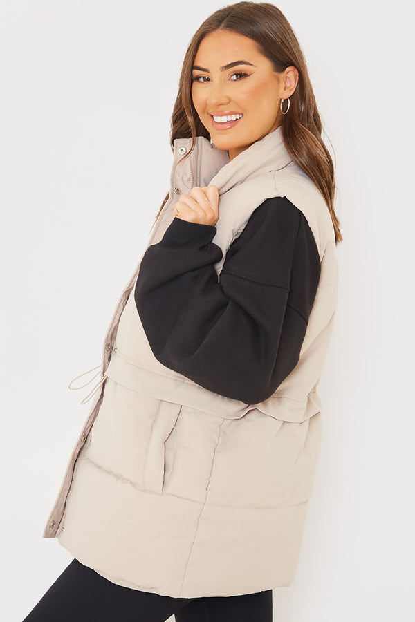 In The Style In The Style Belted Gilet Cream