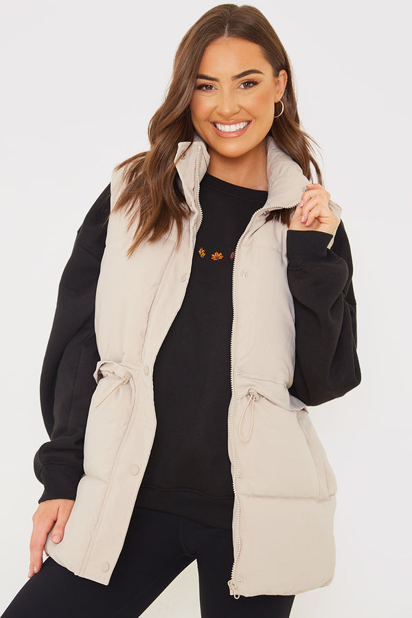 in the style In the Style Belted Gilet Cream