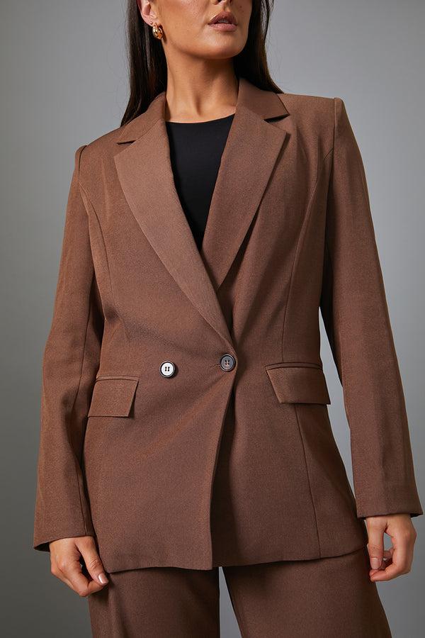 In The Style In The Style Blazer Chocolate