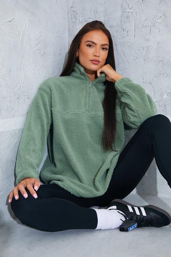 in the style In the Style Borg Sweatshirt Khaki