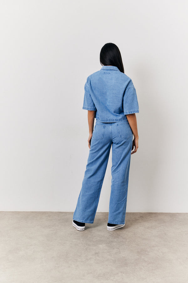 In The Style In The Style Boxy Denim Shirt Denim