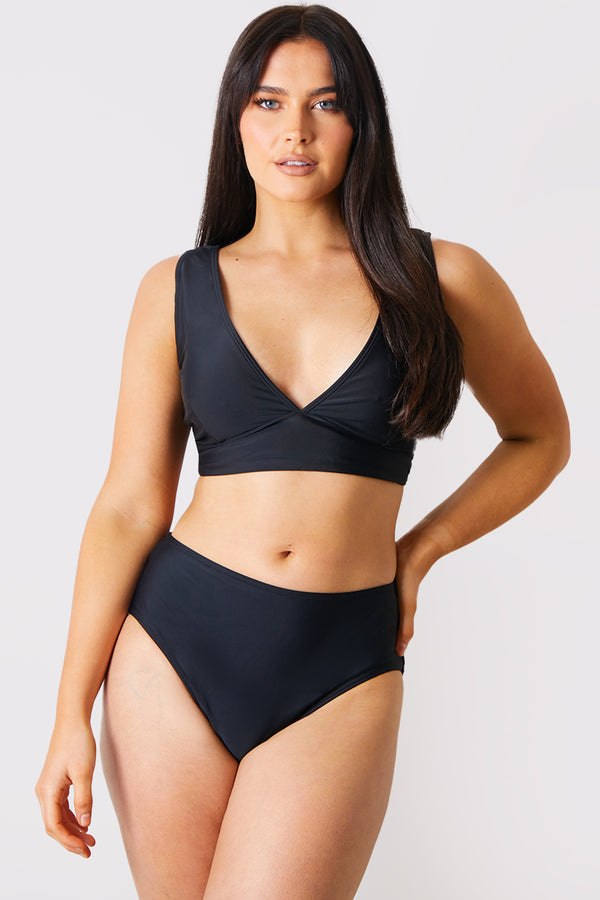 in the style In the Style Bralet Bikini Top Black