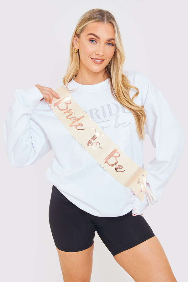 in the style In The Style Bride to Be Sash White